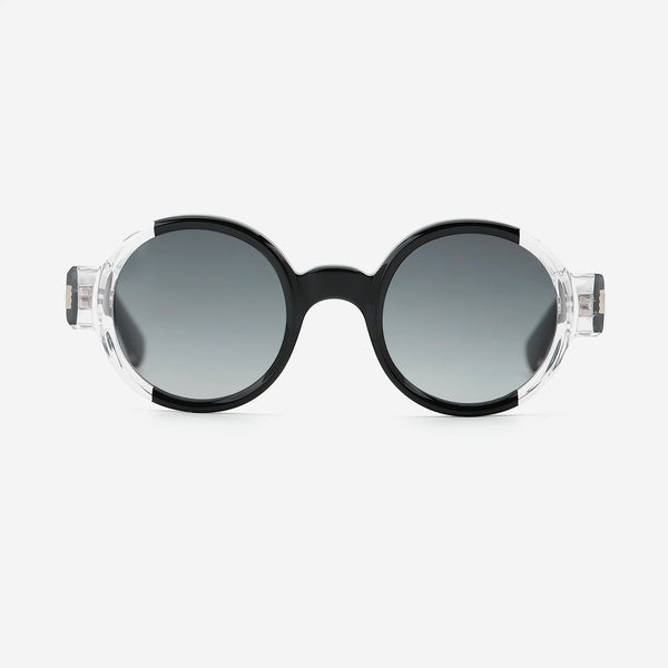 Vintage Round Laminated Acetat Unisex Sunglasses 25A8231