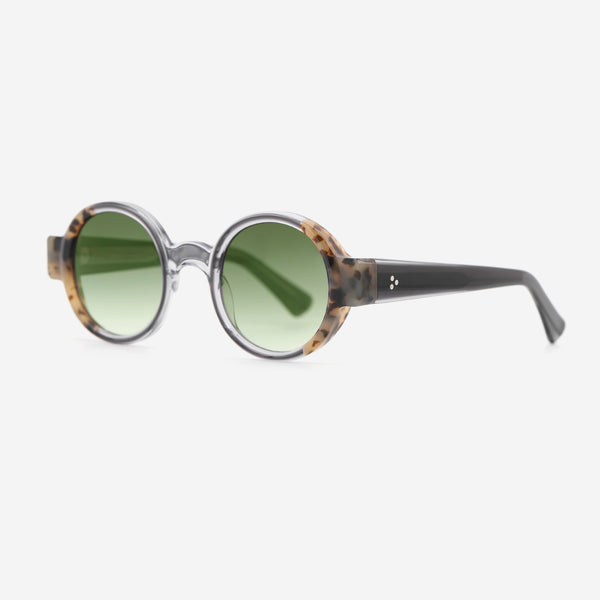 Vintage Round Laminated Acetat Unisex Sunglasses 25A8231