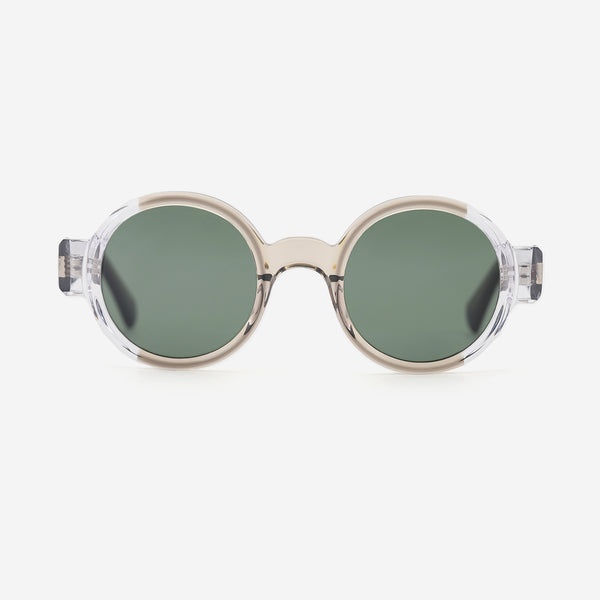Vintage Round Laminated Acetat Unisex Sunglasses 25A8231