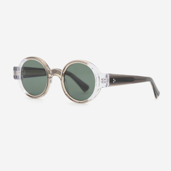 Vintage Round Laminated Acetat Unisex Sunglasses 25A8231