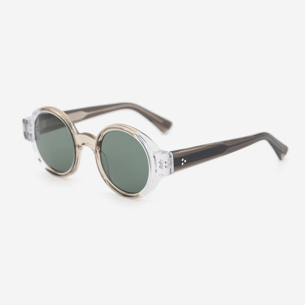 Vintage Round Laminated Acetat Unisex Sunglasses 25A8231
