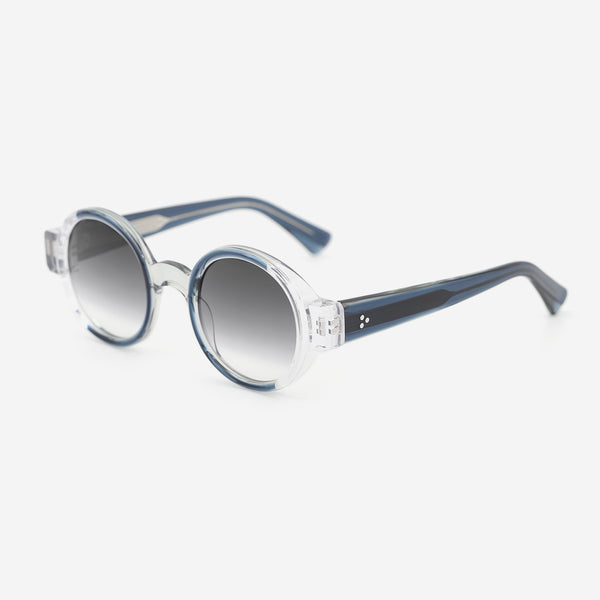 Vintage Round Laminated Acetat Unisex Sunglasses 25A8231