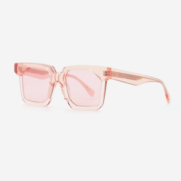 Geometric Square Acetat Unisex Sunglasses 25A8253