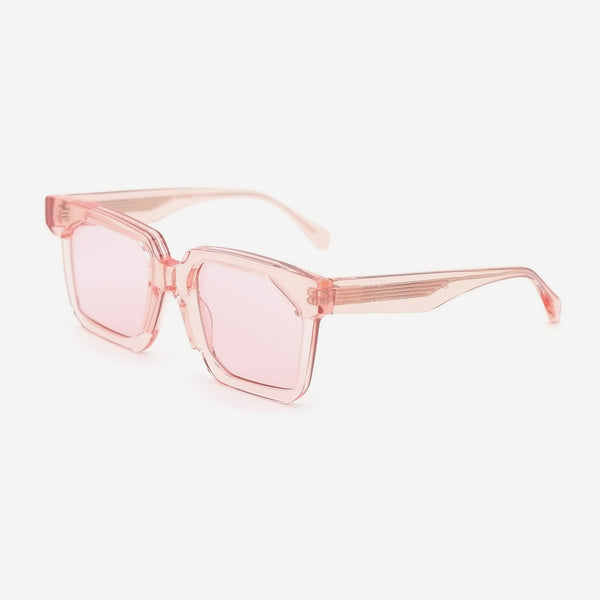 Geometric Square Acetat Unisex Sunglasses 25A8253