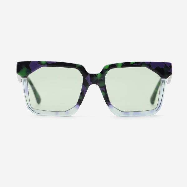 Geometric Square Acetat Unisex Sunglasses 25A8253