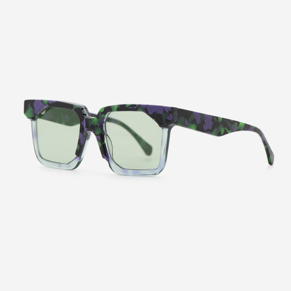 Geometric Square Acetat Unisex Sunglasses 25A8253