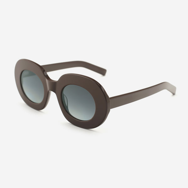 Retro Oval Acetat Female Sunglasses 25A8257