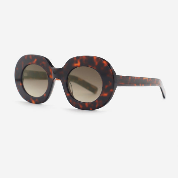 Retro Oval Acetat Female Sunglasses 25A8257