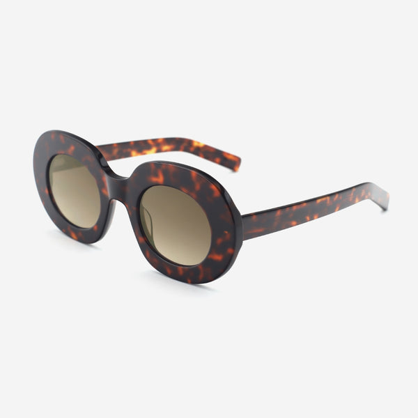 Retro Oval Acetat Female Sunglasses 25A8257
