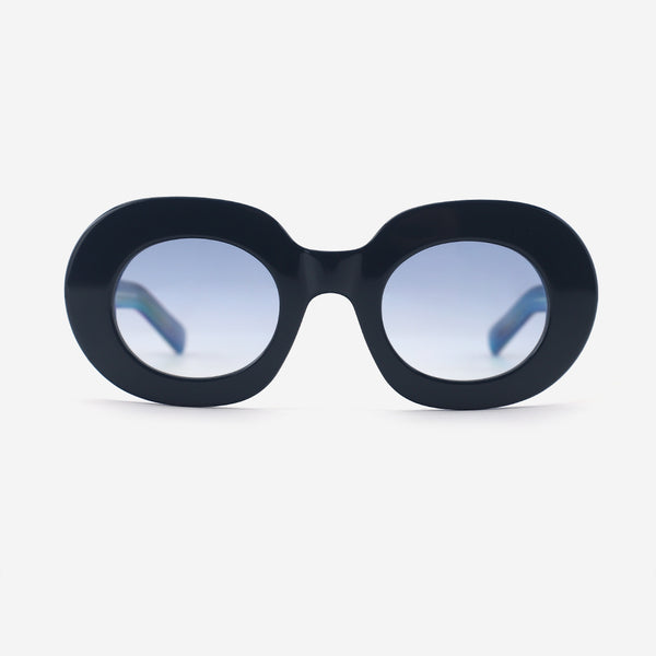 Retro Oval Acetat Female Sunglasses 25A8257