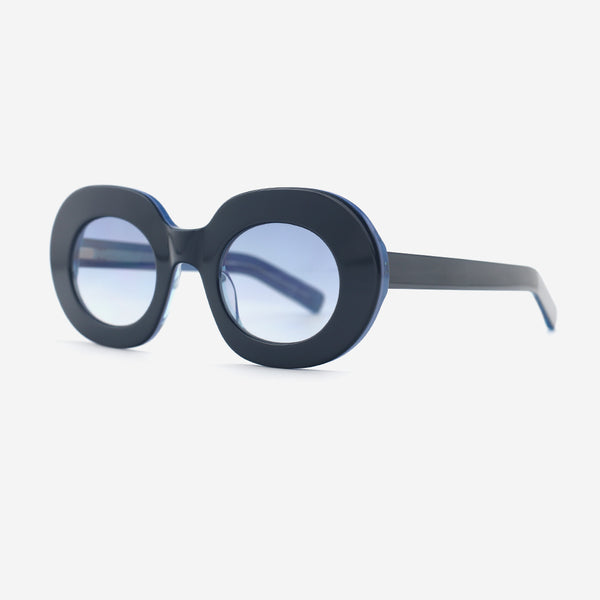 Retro Oval Acetat Female Sunglasses 25A8257