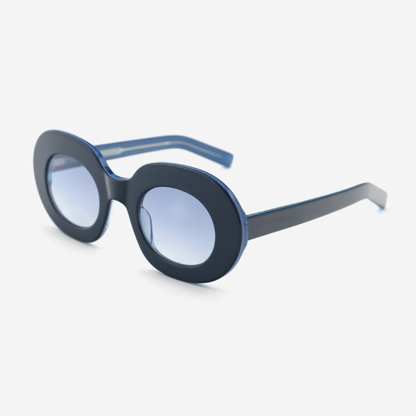 Retro Oval Acetat Female Sunglasses 25A8257
