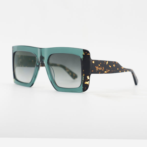 Rectangle Laminated Acetat Unisex Sunglasses 25A8221