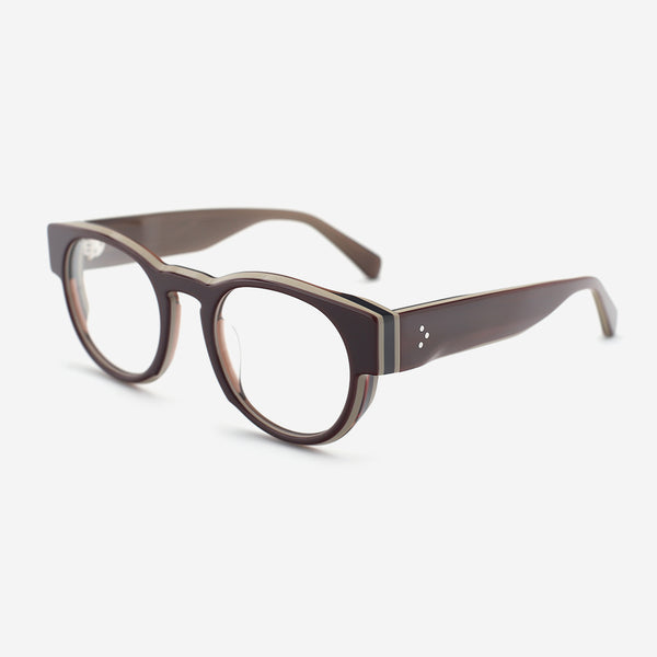 Retro Round Acetate Unisex Optical Frames 26A3019