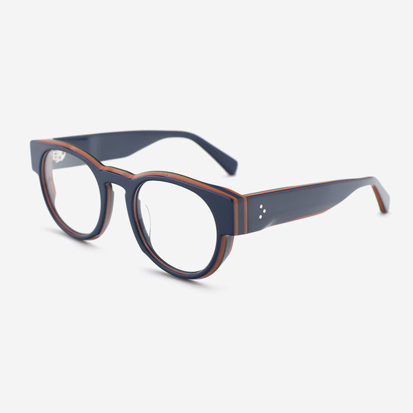 Retro Round Acetate Unisex Optical Frames 26A3019