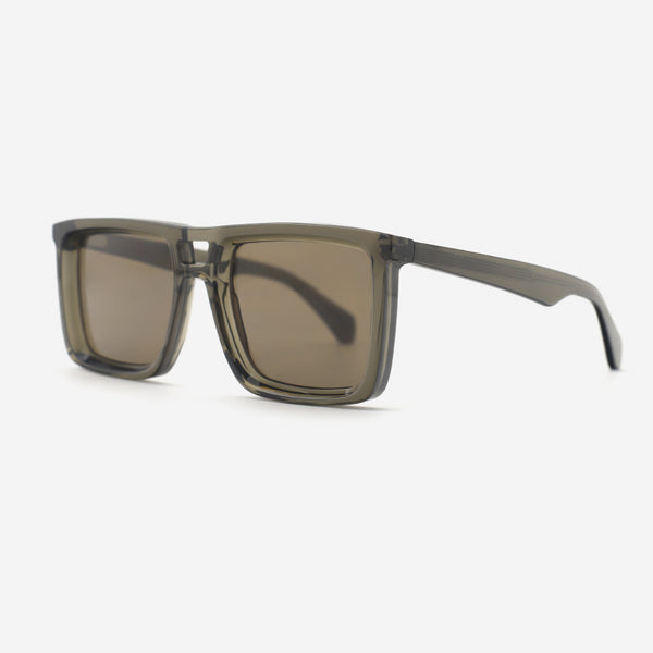 Square Flat-Top Acetat Unsiex Sunglasses 26A8002