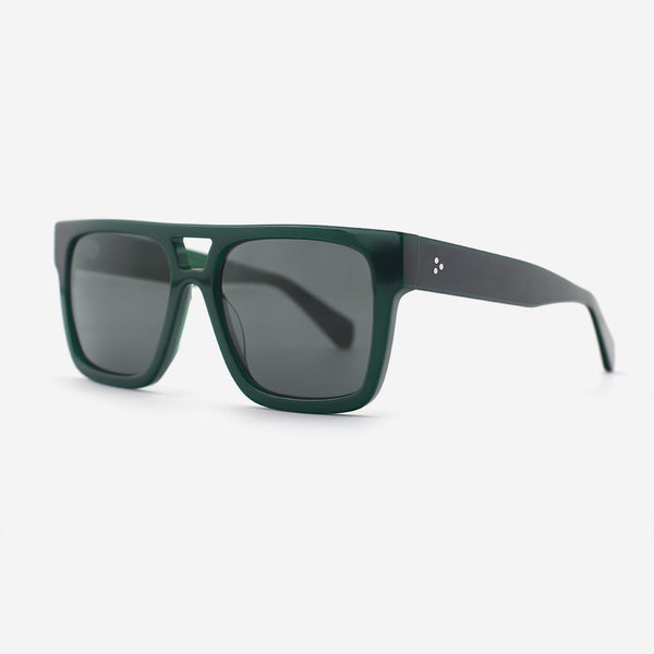 Square Flat-Top Acetat Unsiex Sunglasses 26A8008
