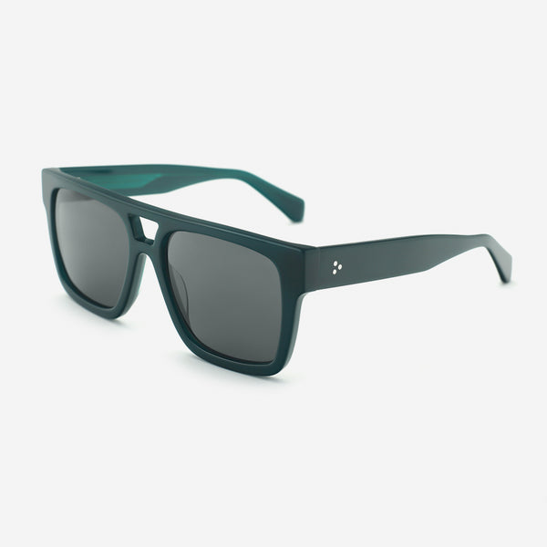 Square Flat-Top Acetat Unsiex Sunglasses 26A8008