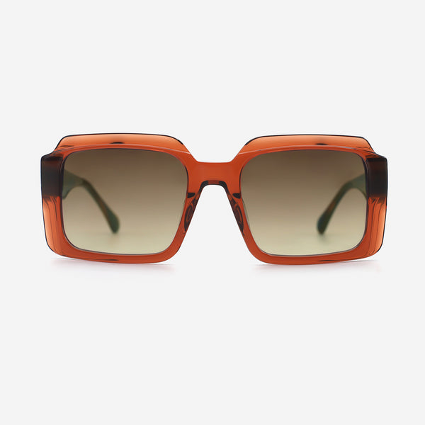 Square Laminated Acetat Unsiex Sunglasses 26A8068