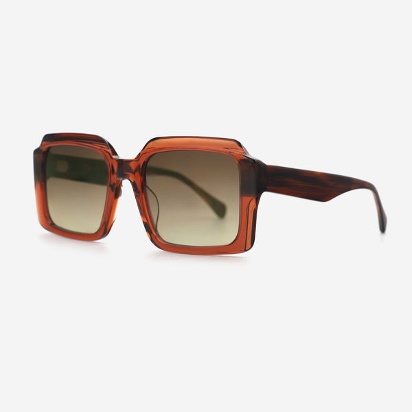 Square Laminated Acetat Unsiex Sunglasses 26A8068
