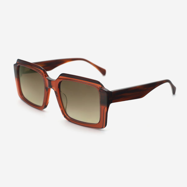 Square Laminated Acetat Unsiex Sunglasses 26A8068