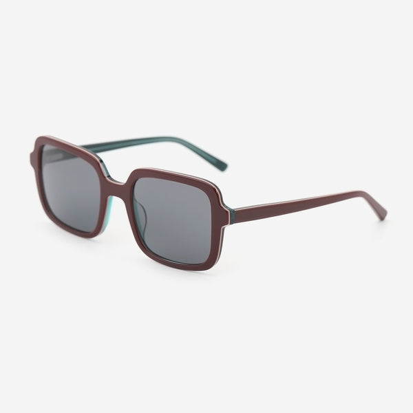 Vintage Square Acetat Unisex Sunglasses 26A8102
