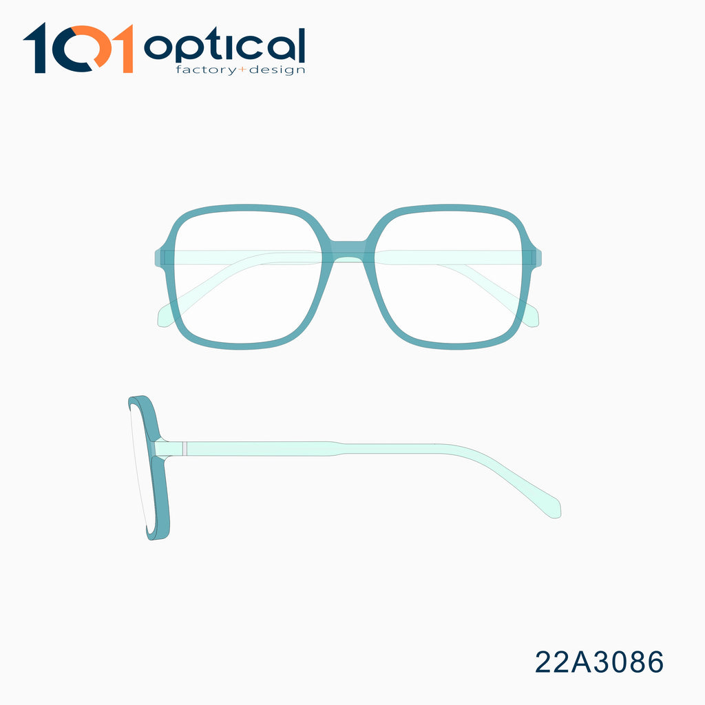 Pop Square Acetate  Unisex Optical Frames 22A3086