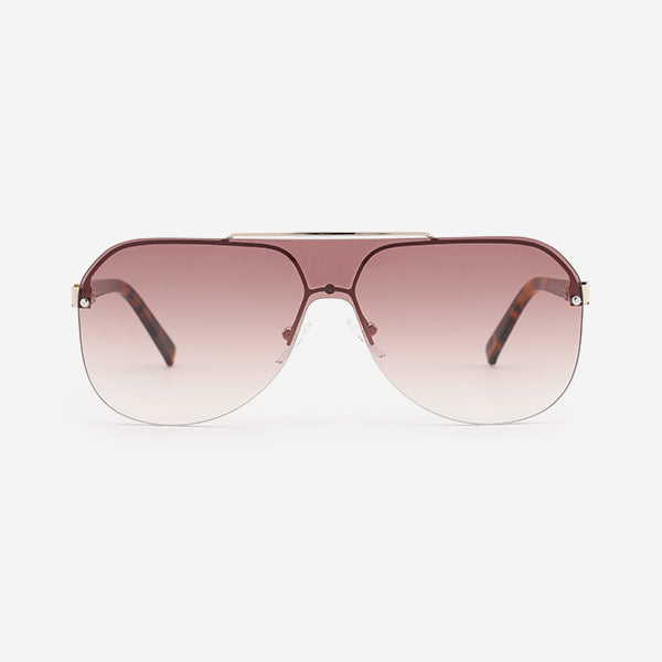 Eyeglasses: Pilot Eyeglasses, metal & calfskin — Fashion