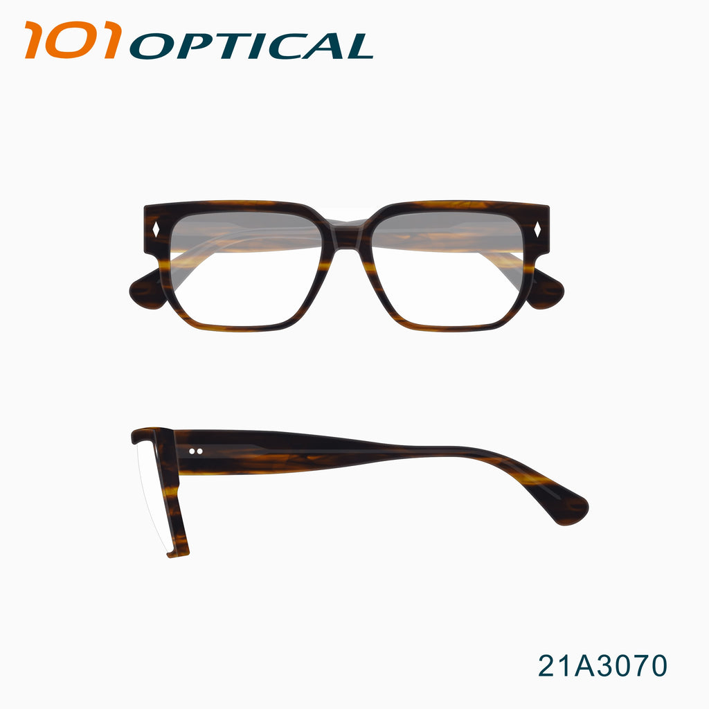 Rectangular Acetate  Men's Optical Frames 21A3070