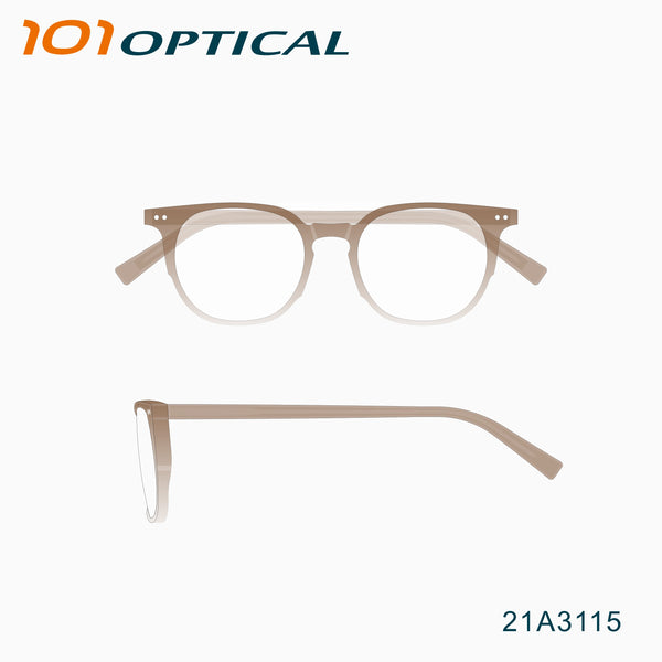 Classic retro round-rimmed acetate women Optical Frames 21A3115