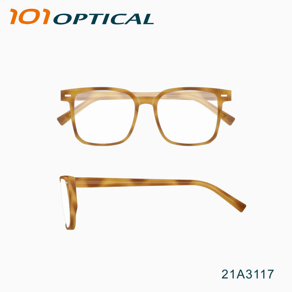 Square Angular Acetate  Unisex Optical Frames 21A3117