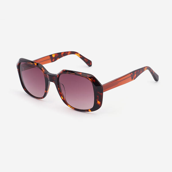 Square bevel Acetate Women's Sunglasses 21A8091