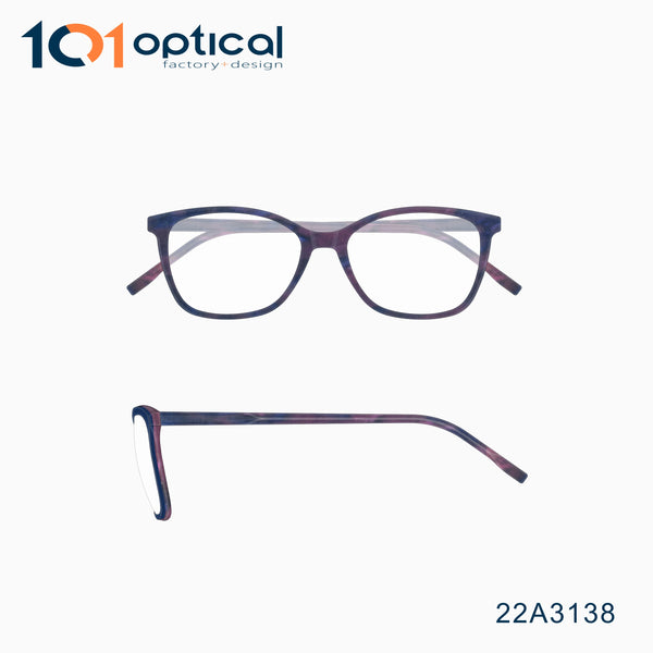 Cat Eye and Bevel acetate Female Optical Frames 22A3138