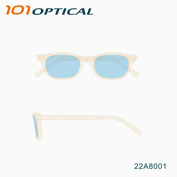 Retro narrow Acetate Unisex Sunglasses 22A8001