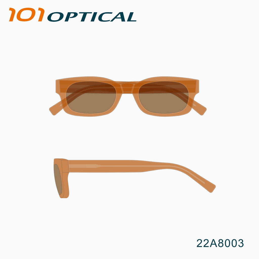 Retro Small Square Acetate Unisex Sunglasses 22A8003