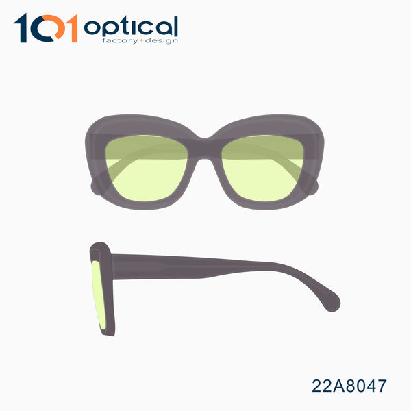 Retro Oversize Acetate Female Sunglasses 22A8047