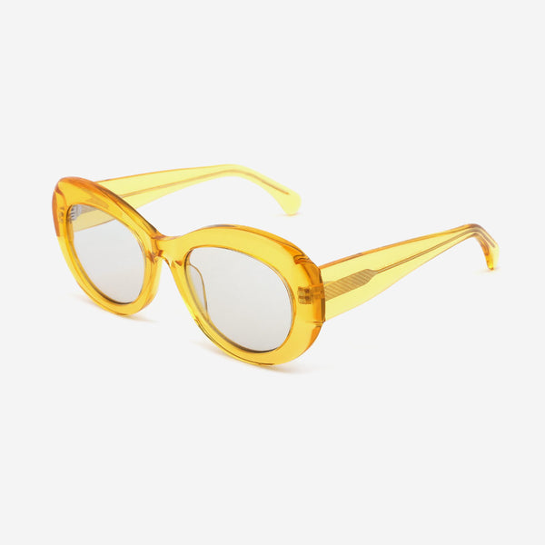 Oval  and Retro Acetate Female Sunglasses 22A8051