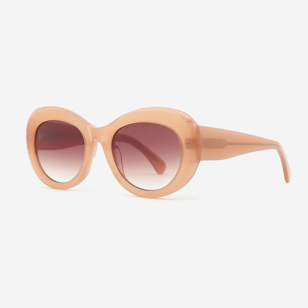 Oval  and Retro Acetate Female Sunglasses 22A8051