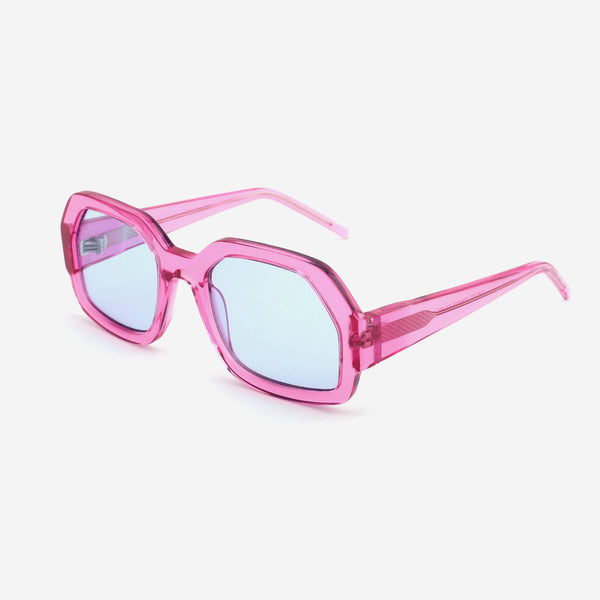 Polygon and Dimensional Acetate female Sunglasses 22A8057
