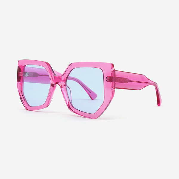 Hexagon and Dimensional acetate Female Sunglasses 22A8062