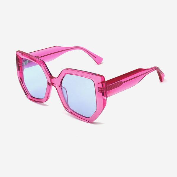 Hexagon and Dimensional acetate Female Sunglasses 22A8062
