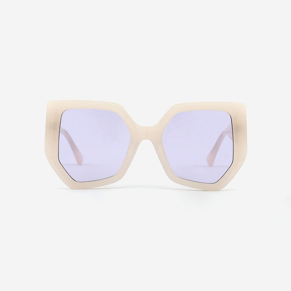 Hexagon and Dimensional acetate Female Sunglasses 22A8062